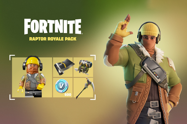 Fortnite - Raptor Royale Pack + 600 V-Bucks